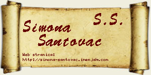 Simona Santovac vizit kartica